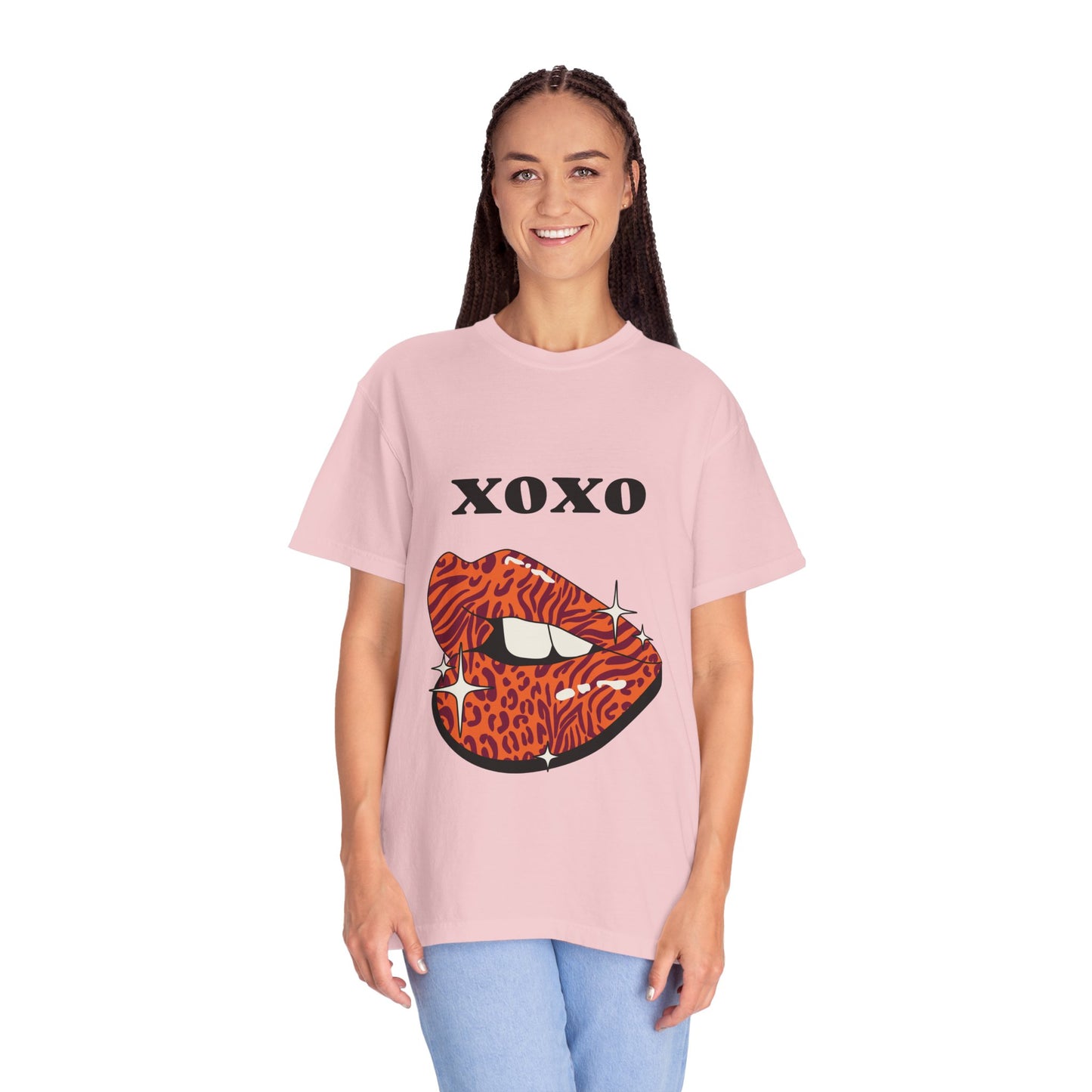 XOXO Leopard Lips Graphic T-Shirt