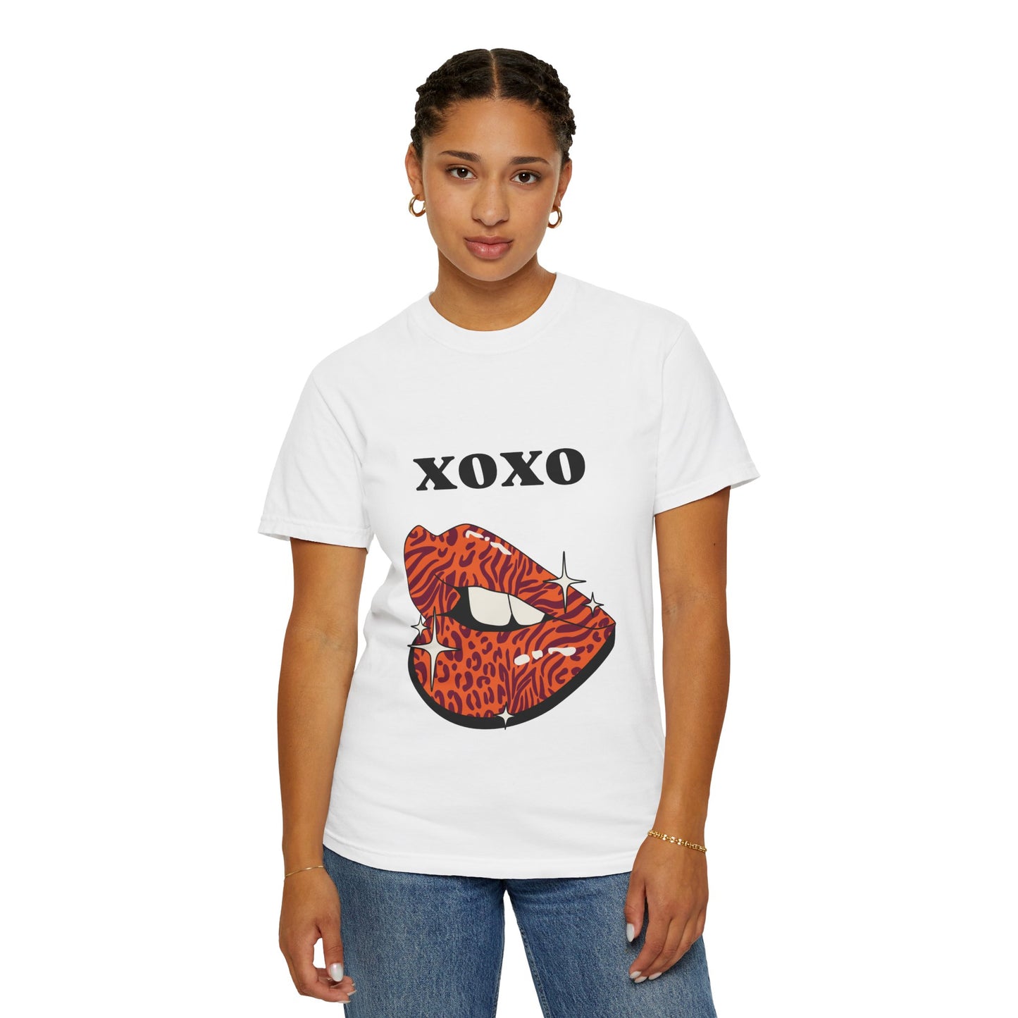 XOXO Leopard Lips Graphic T-Shirt