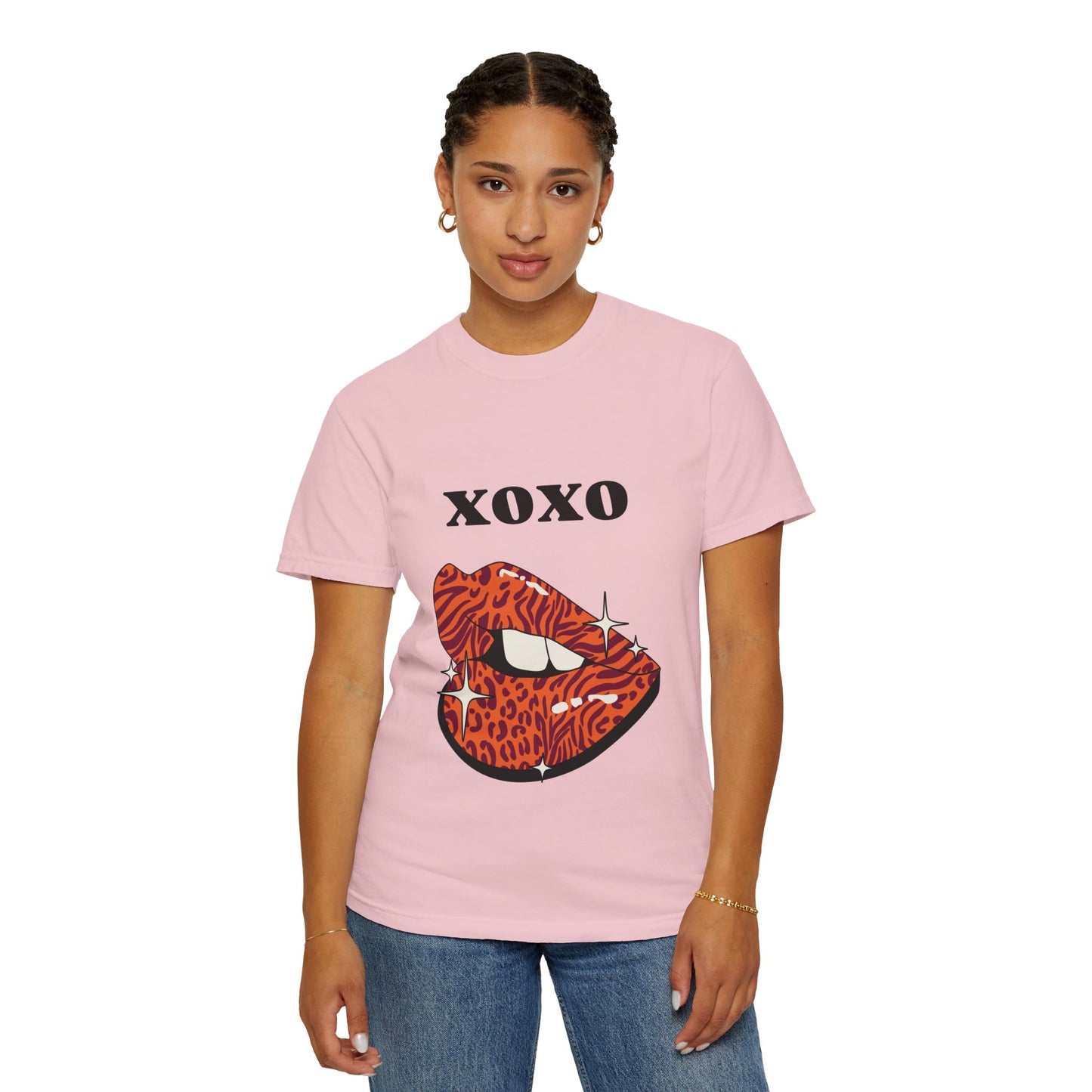 XOXO Leopard Lips Graphic T-Shirt