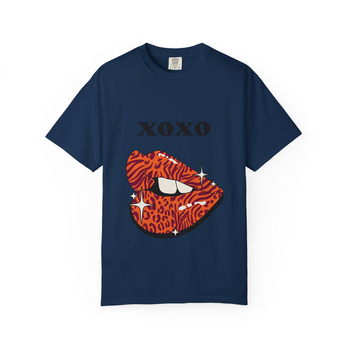 XOXO Leopard Lips Graphic T-Shirt