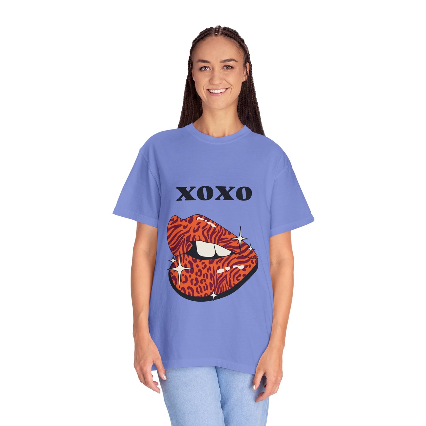 XOXO Leopard Lips Graphic T-Shirt