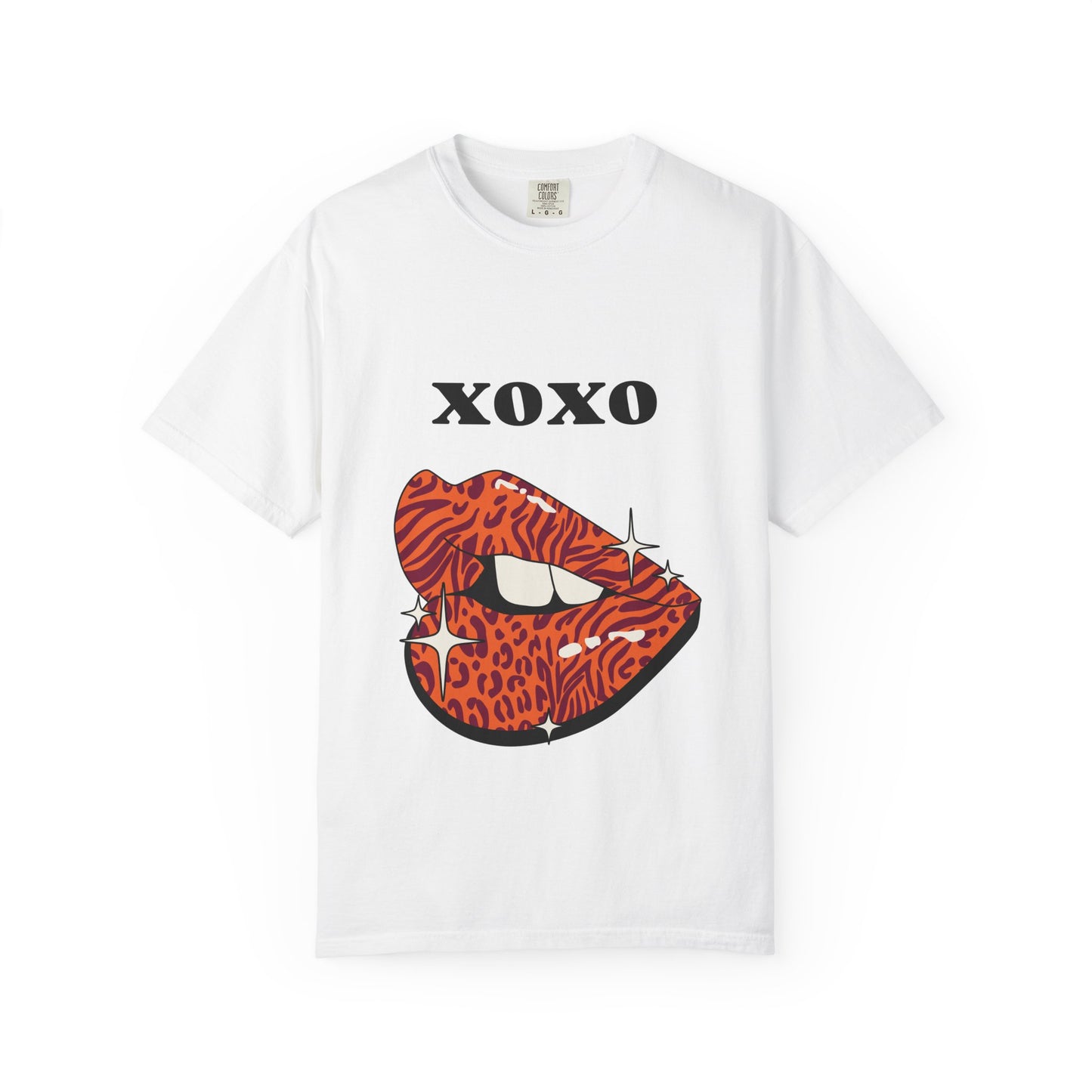 XOXO Leopard Lips Graphic T-Shirt