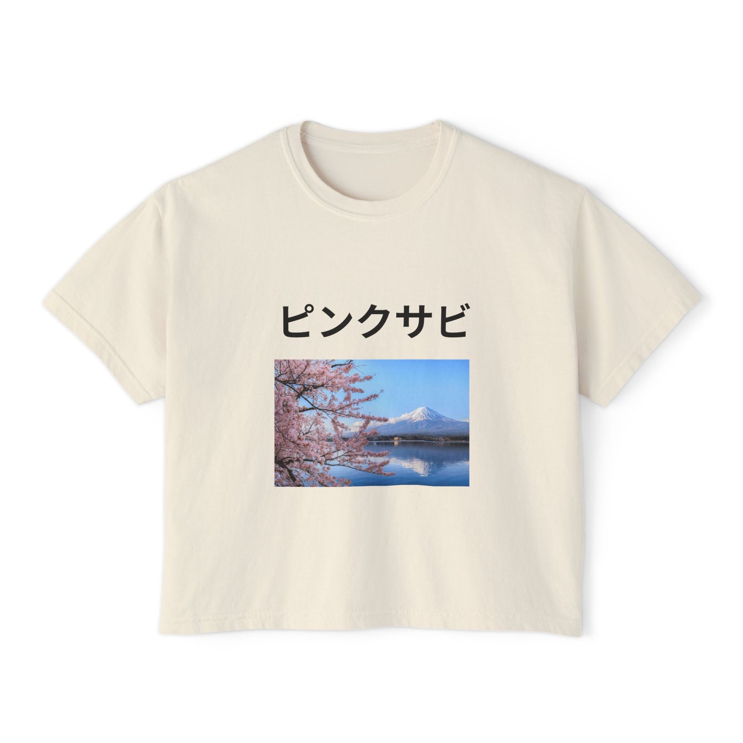 Cherry Blossom Graphic Women's Boxy Tee