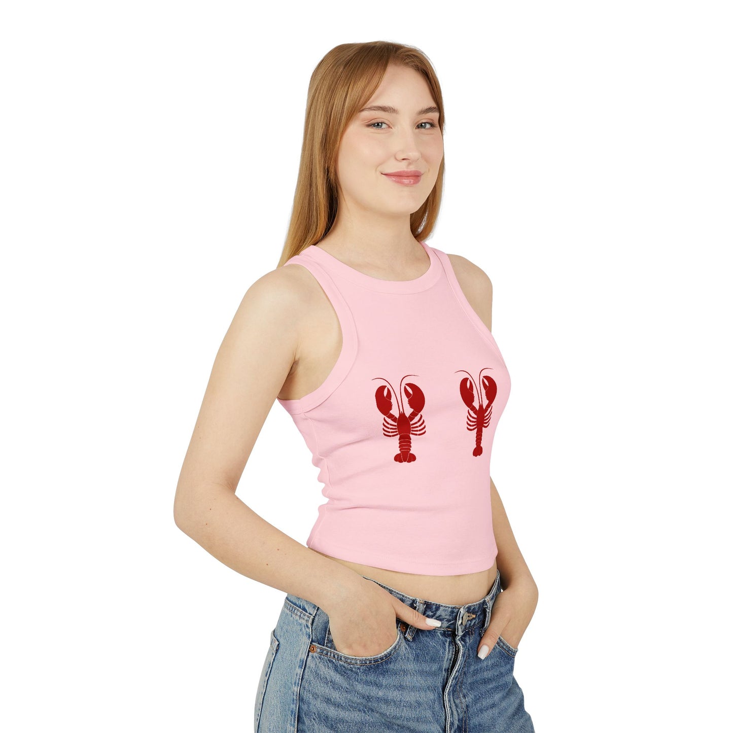 Lobster Graphic Women's Racer Tank Top