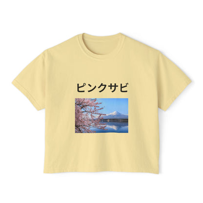 Cherry Blossom Graphic Women's Boxy Tee