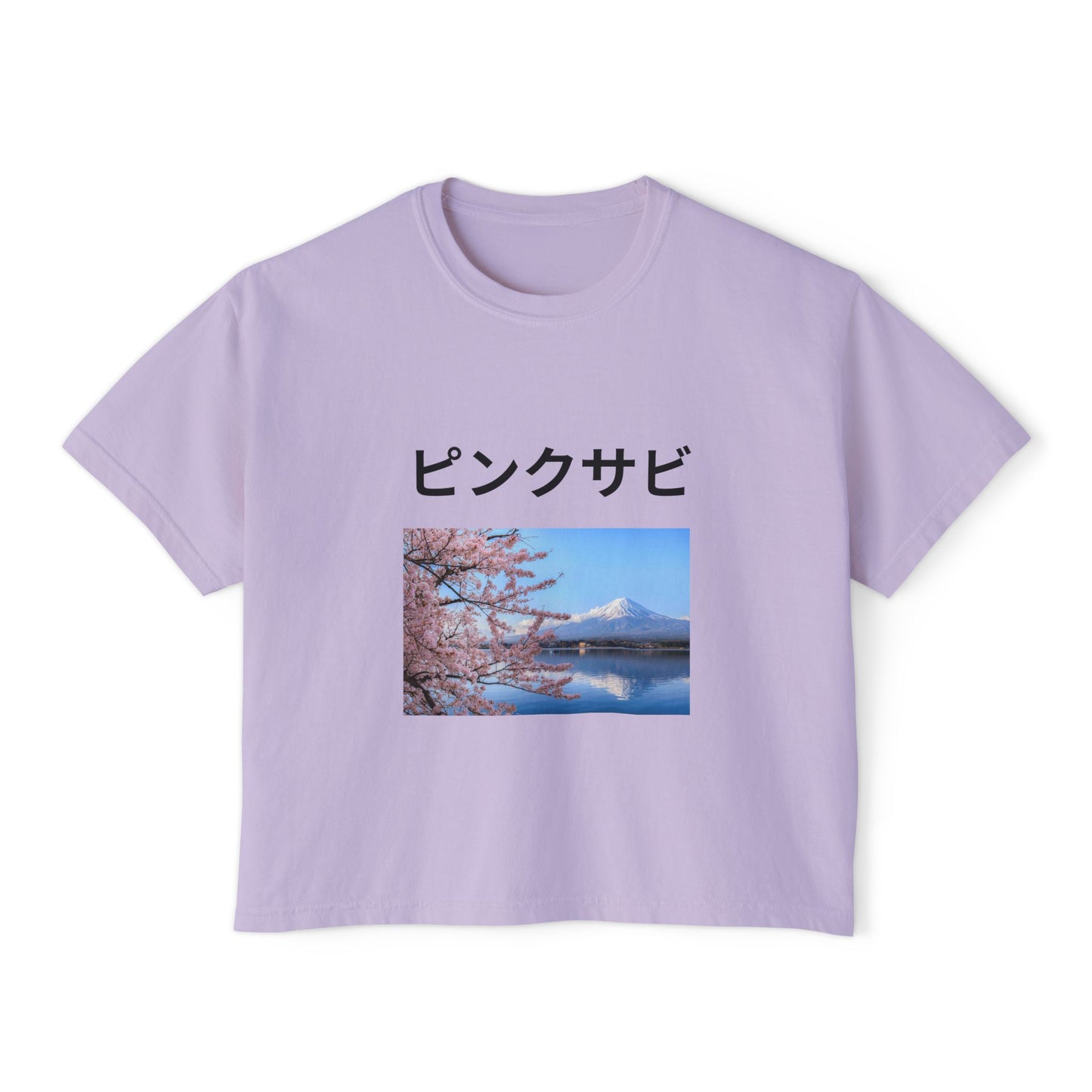 Cherry Blossom Graphic Women's Boxy Tee