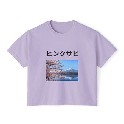 Cherry Blossom Graphic Women's Boxy Tee