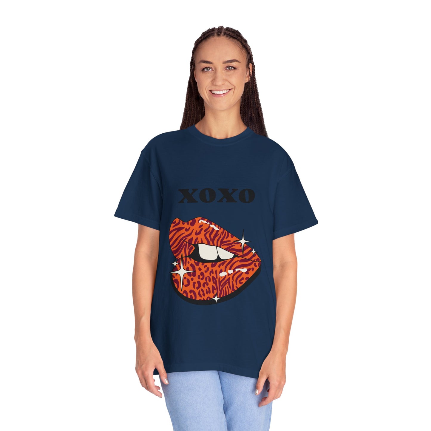 XOXO Leopard Lips Graphic T-Shirt