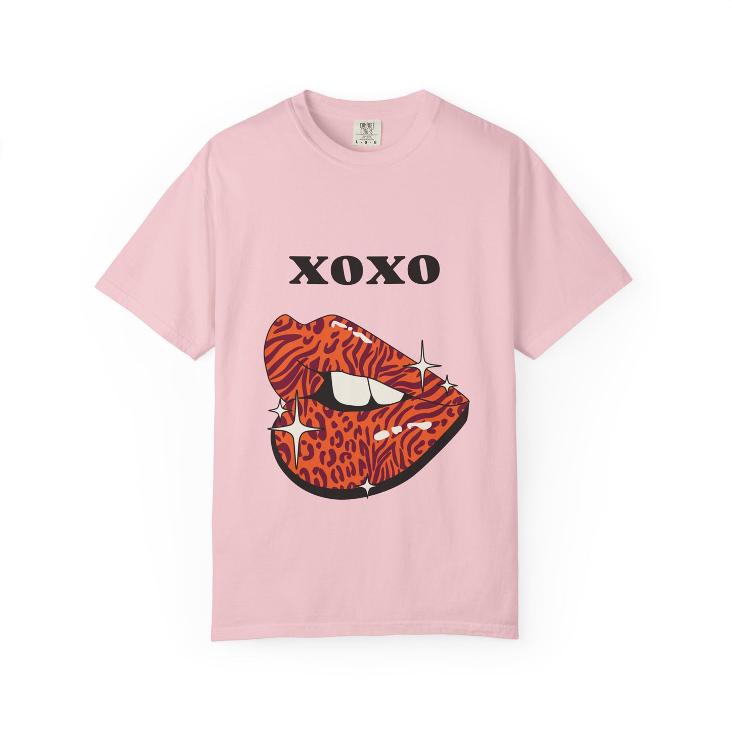 XOXO Leopard Lips Graphic T-Shirt