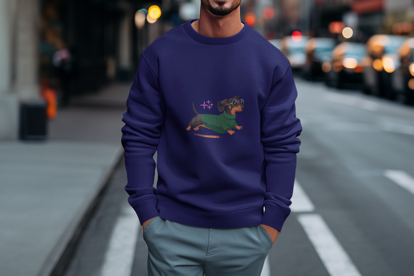 Cool Dachshund Crewneck Sweatshirt